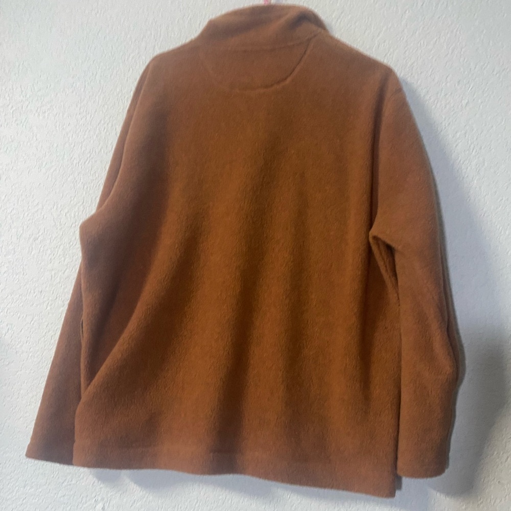 St. John's Bay Men's or unisex Tan Zip-Up Sweater - Picture 3 of 6